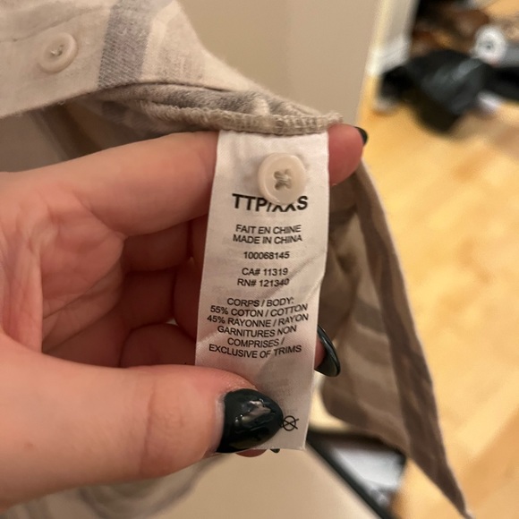 Oversized Dynamite Plaid Button-Up Shirt - Picture 5 of 6